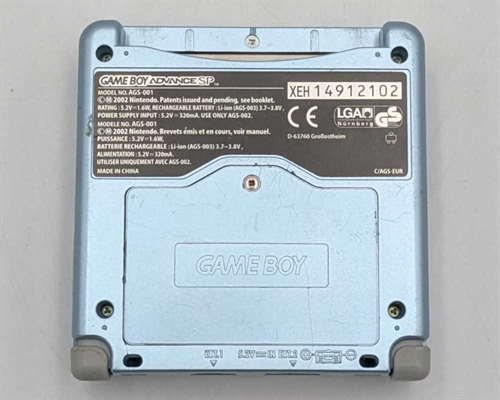 Gameboy Advance SP - Model AGS-001 - Pearl Blue - Console - SNR XEH14912102 (B Grade) (Used)